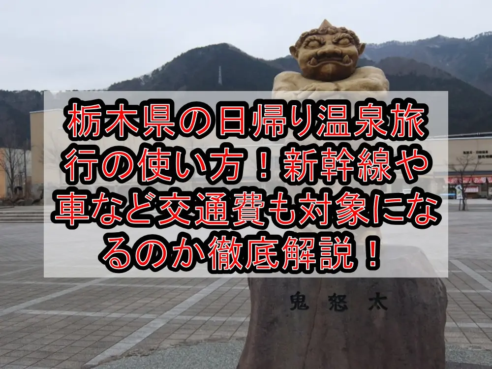 栃木県の日帰り温泉旅行の使い方！新幹線や車など交通費も対象になるのか徹底解説！