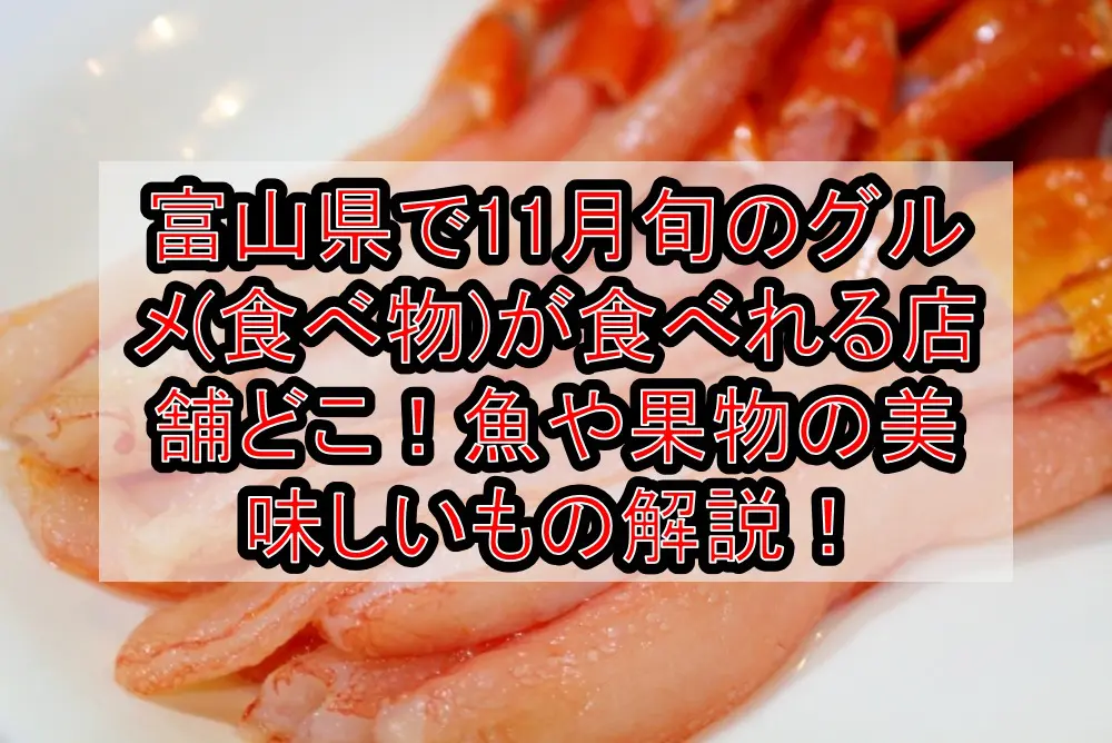 富山県で11月旬のグルメ(食べ物)が食べれる店舗どこ！魚や果物の美味しいもの徹底解説！
