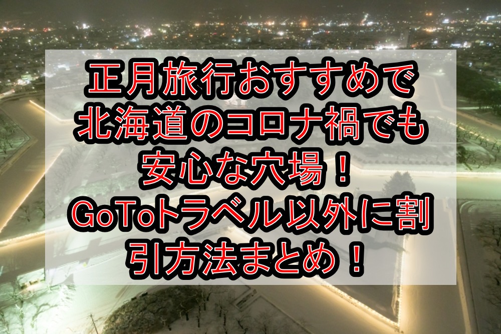 正月旅行おすすめで北海道のコロナ禍でも安心な穴場 Gotoトラベル以外に割引方法まとめ 旅する亜人ちゃん