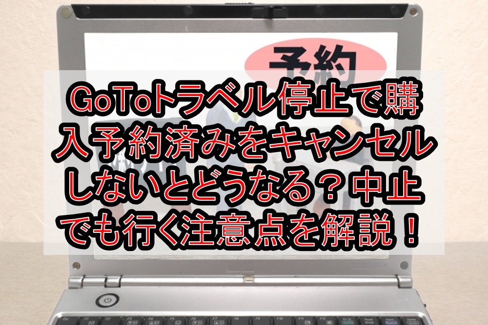 GoToトラベル停止で購入予約済みをキャンセルしないとどうなる?中止でも行く注意点を解説!