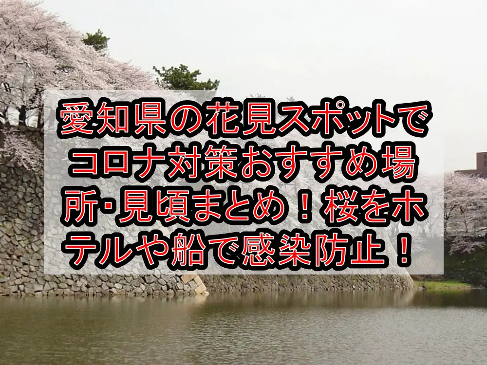 愛知県の花見スポットでコロナ対策おすすめ場所・見頃まとめ！桜をホテルや船で感染防止！【2021年最新】