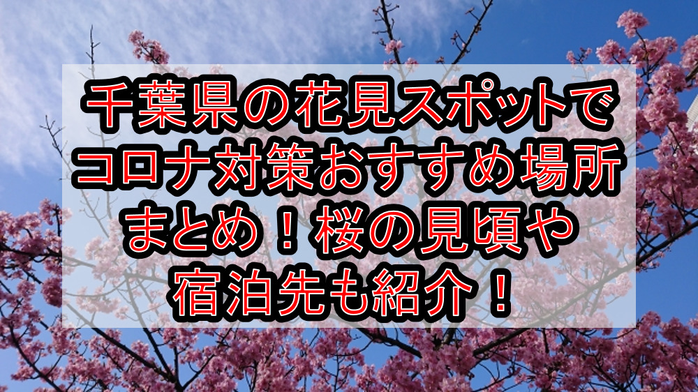 千葉県の花見スポットでコロナ対策おすすめ場所まとめ 桜の見頃や宿泊先も紹介 21最新 旅する亜人ちゃん