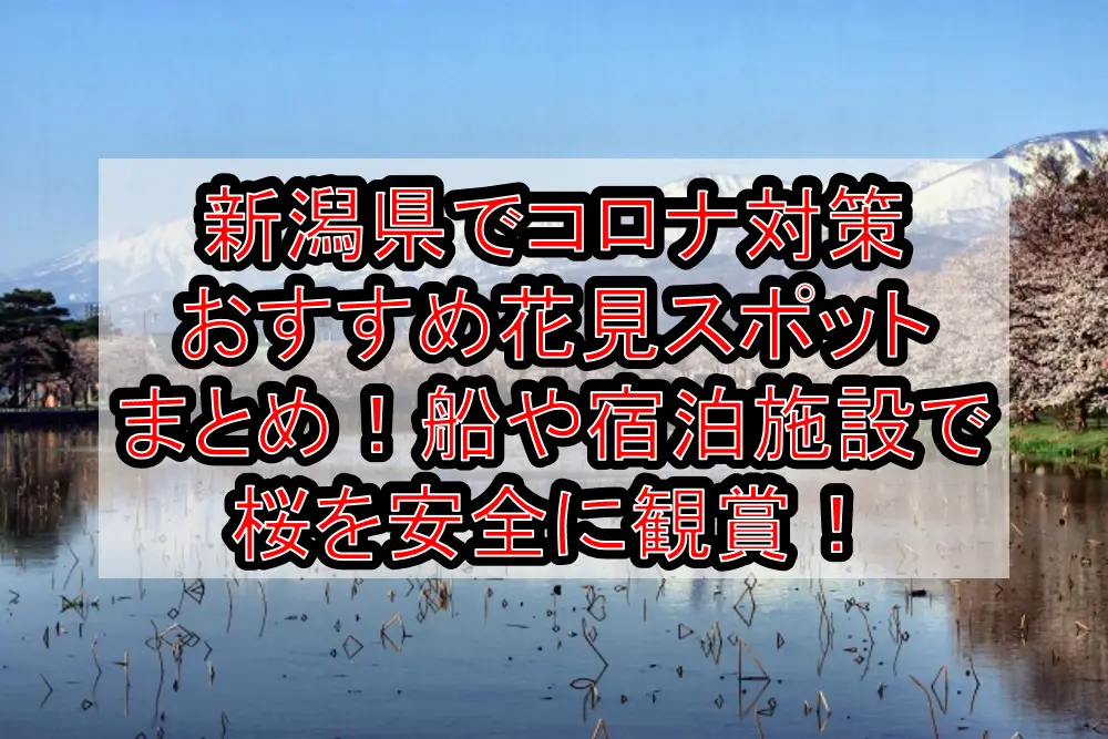 新潟県でコロナ対策おすすめ花見スポットまとめ！船や宿泊施設で桜を安全に観賞！【2021最新】