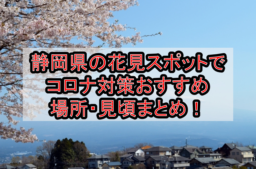 静岡県の花見スポットでコロナ対策おすすめ場所・見頃まとめ!桜をホテルや船で感染防止!【2021年最新】