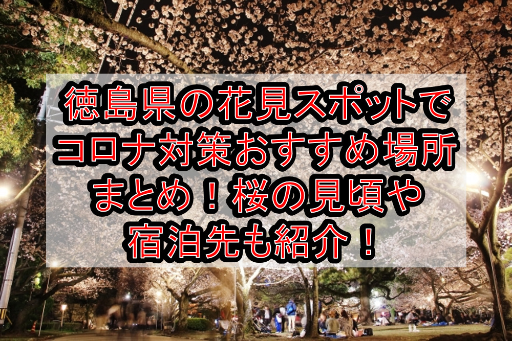 徳島県の花見スポットでコロナ対策おすすめ場所まとめ!桜の見頃や宿泊先も紹介!