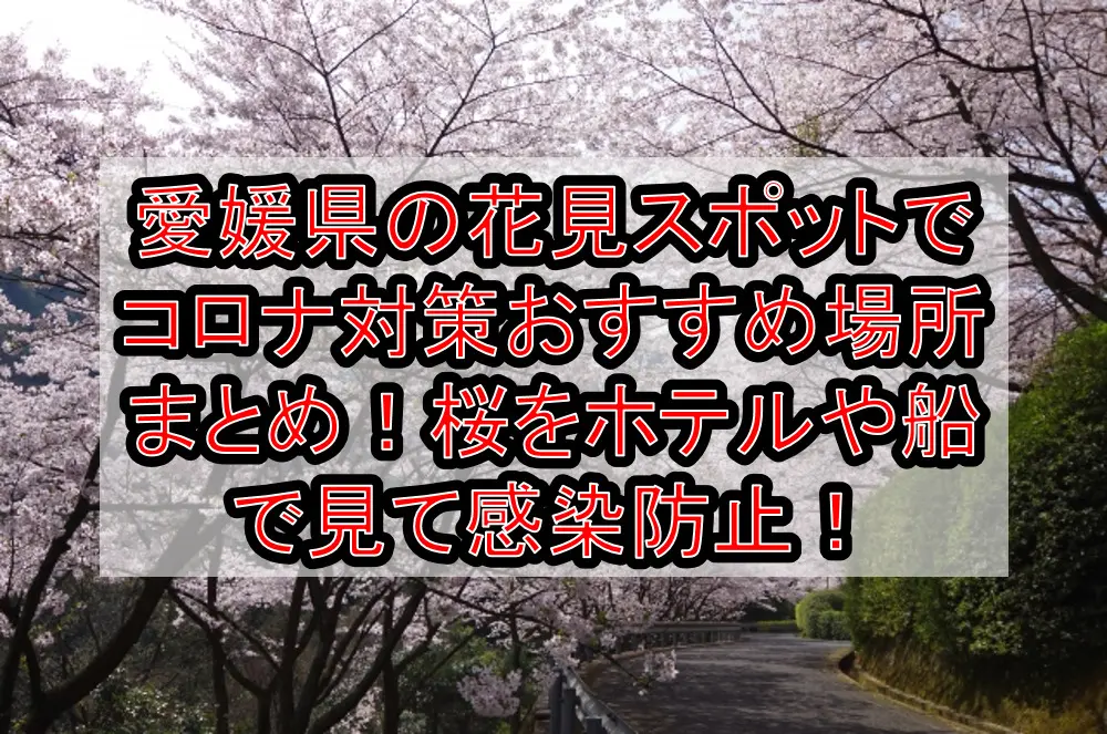 愛媛県の花見スポットでコロナ対策おすすめ場所まとめ！桜をホテルや船で見て感染防止！【2021年最新】