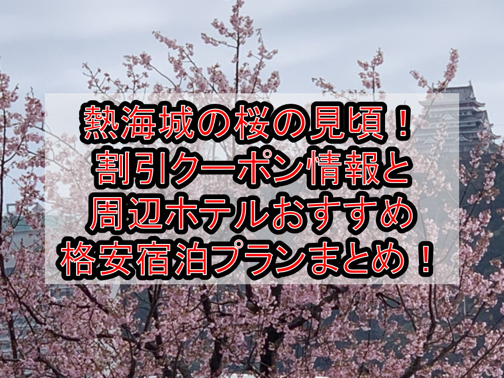 熱海城の桜の見頃2024!割引クーポン情報と周辺ホテルおすすめ格安宿泊プランまとめ!