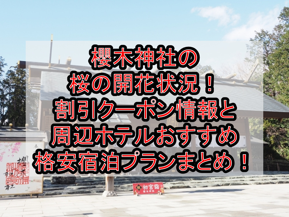 櫻木神社の桜の開花状況2024!割引クーポン情報と周辺ホテルおすすめ格安宿泊プランまとめ!