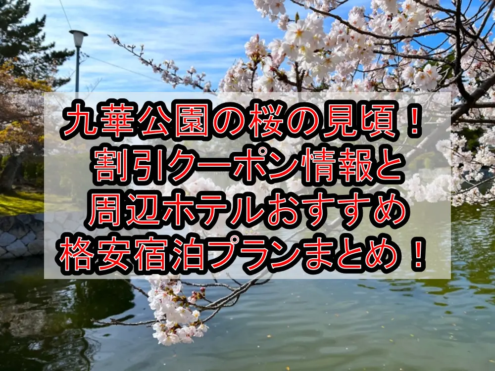 九華公園の桜の見頃2023！割引クーポン情報と周辺ホテルおすすめ格安宿泊プランまとめ！