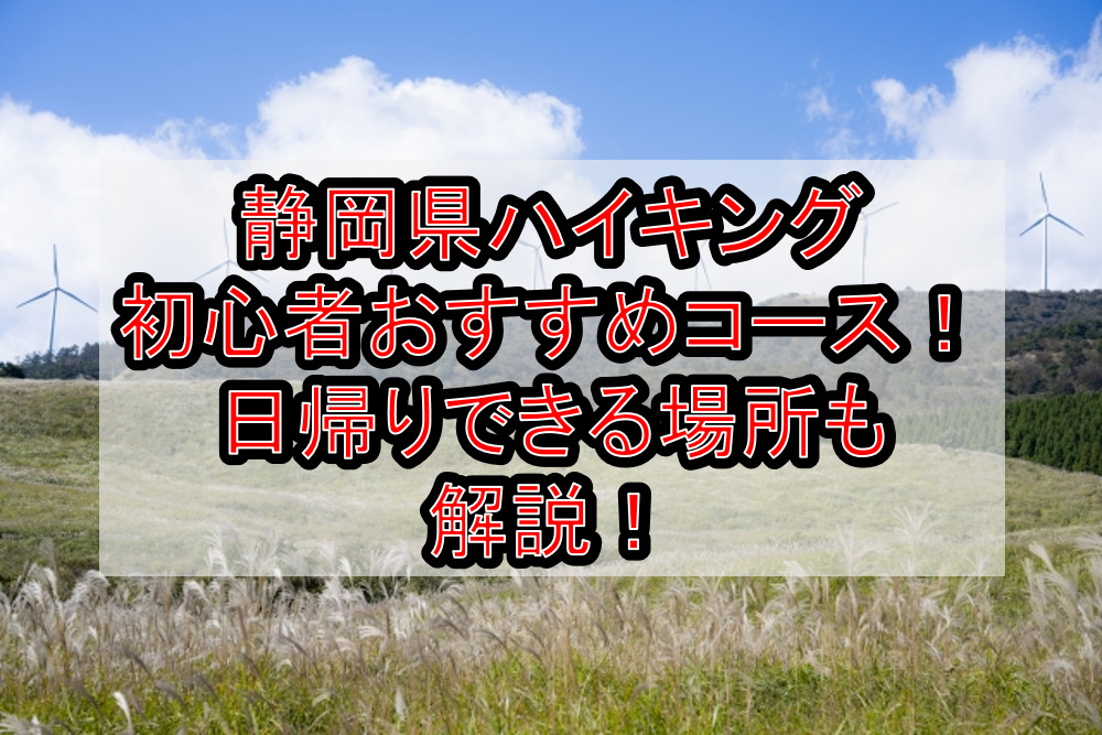 静岡県ハイキング初心者おすすめコースまとめ!日帰りできる場所も解説!