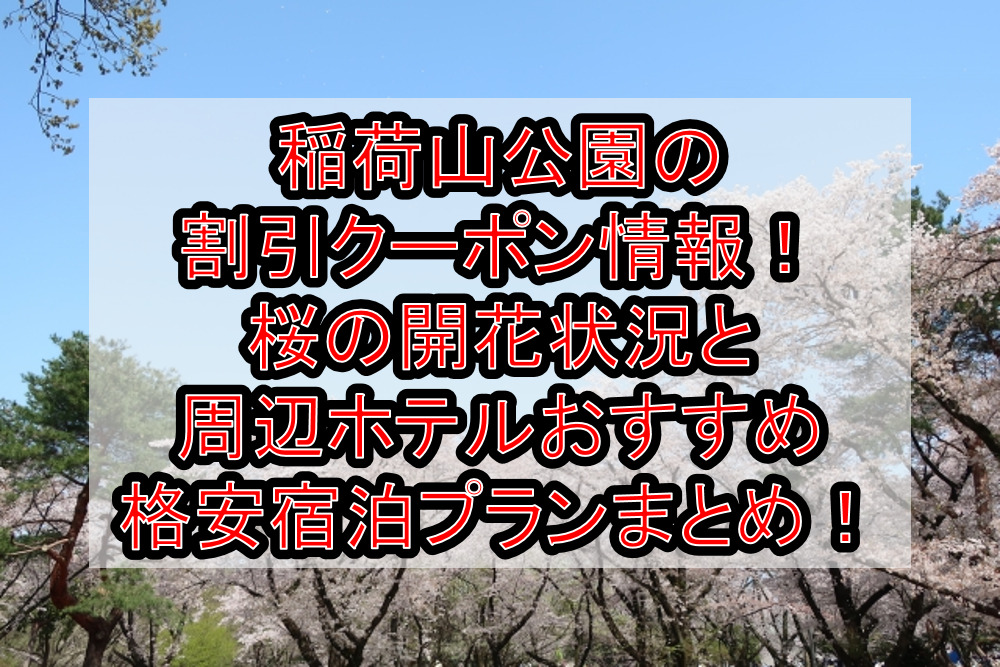稲荷山公園の割引クーポン情報2024!桜の開花状況と周辺ホテルおすすめ格安宿泊プランまとめ!