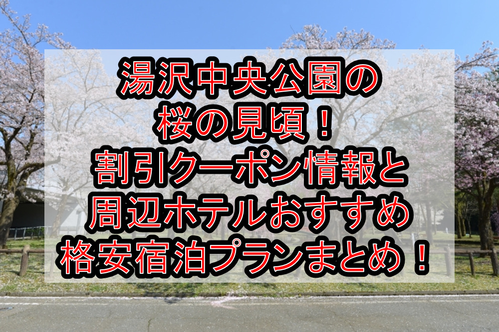 湯沢中央公園の桜の見頃2024!割引クーポン情報と周辺ホテルおすすめ格安宿泊プランまとめ!