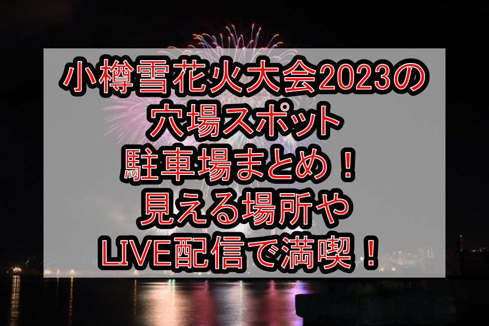 小樽雪花火大会2023の穴場スポット･駐車場まとめ!見える場所やLIVE配信で満喫!
