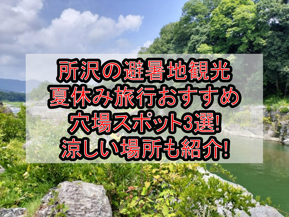 所沢の避暑地観光&涼しい夏休み旅行おすすめ穴場場所3選!