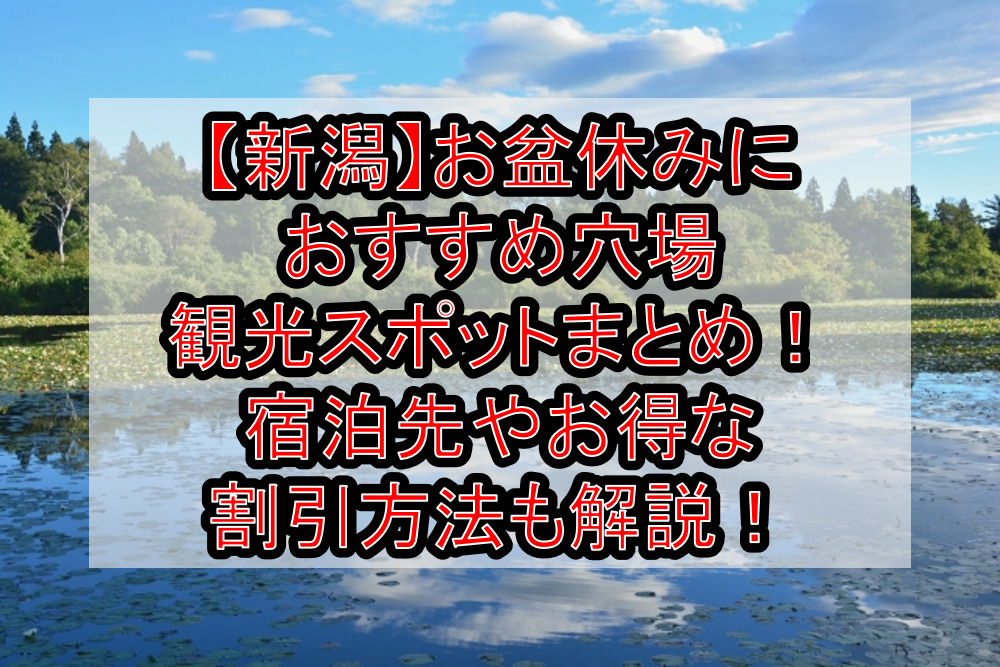 新潟 お盆休みにおすすめ穴場 観光スポットまとめ 宿泊先やお得な割引方法も解説 旅する亜人ちゃん