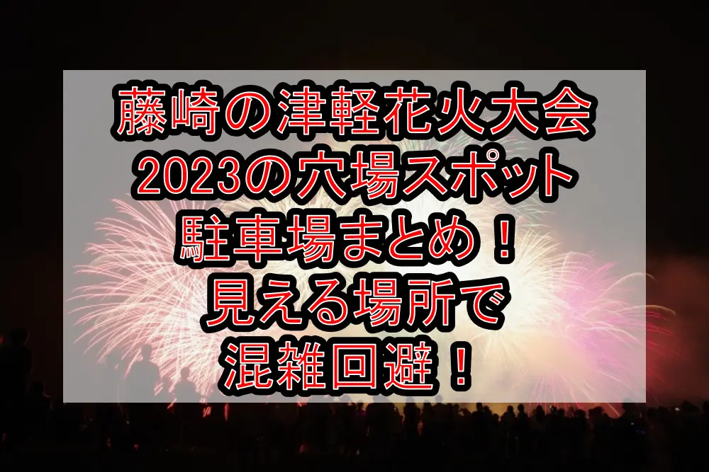 藤崎の津軽花火大会2023の穴場スポット･駐車場まとめ！見える場所で混雑回避！