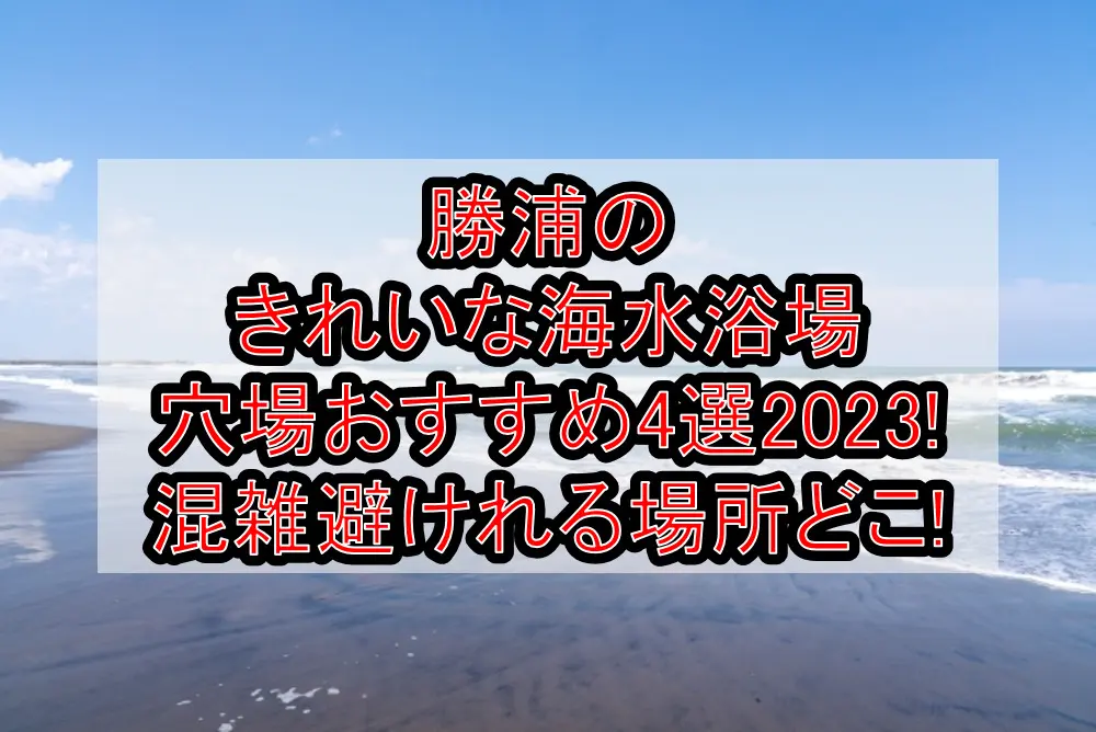 勝浦のきれいな海水浴場穴場おすすめ4選2023!混雑避けれる場所どこ!