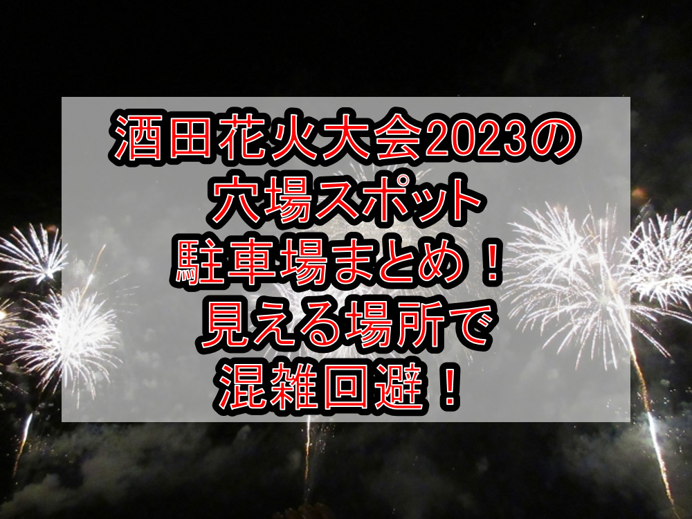 酒田花火大会2025の穴場スポット6選!見える場所で混雑回避!
