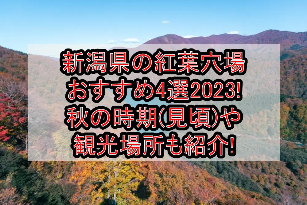 新潟県の紅葉穴場おすすめ4選2023!秋の時期(見頃)や観光場所も紹介!