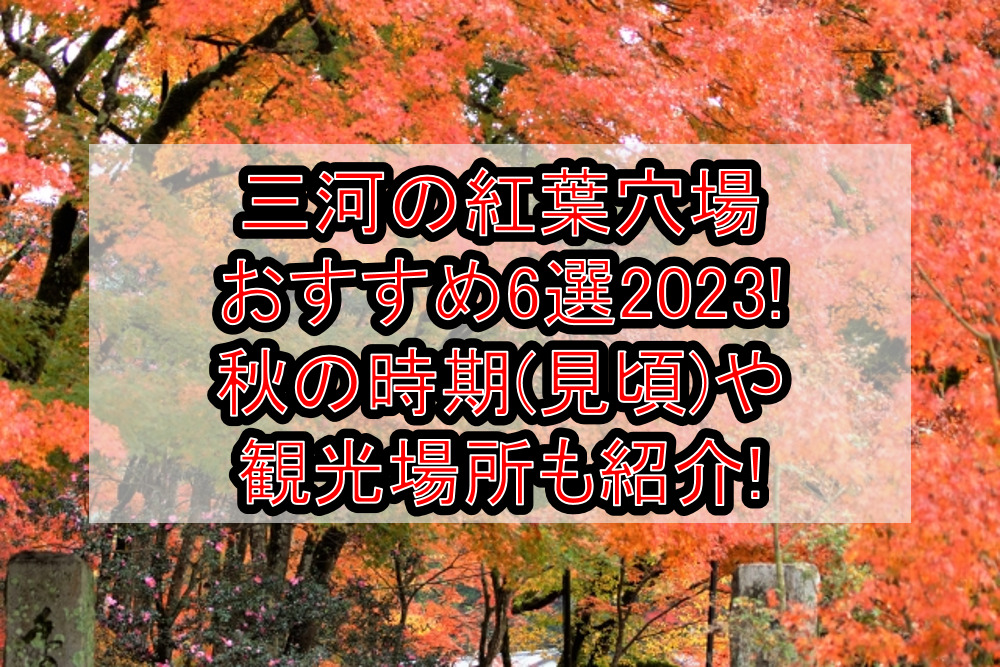 三河の紅葉穴場おすすめ6選2023!秋の時期(見頃)や観光場所も紹介!