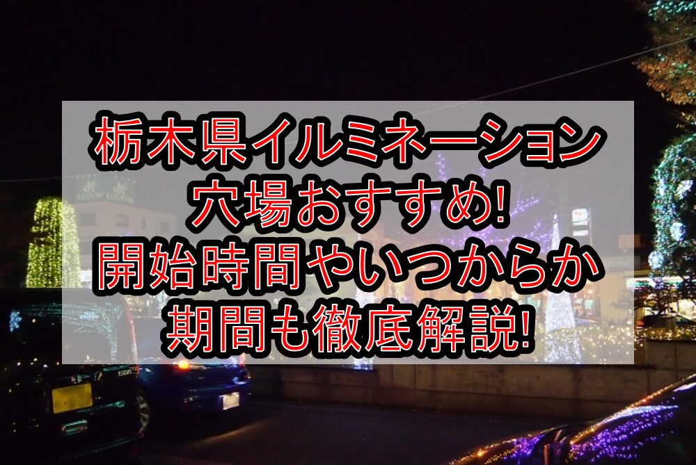 栃木県イルミネーション穴場おすすめ2023-2024!開始時間やいつからか期間も徹底解説!
