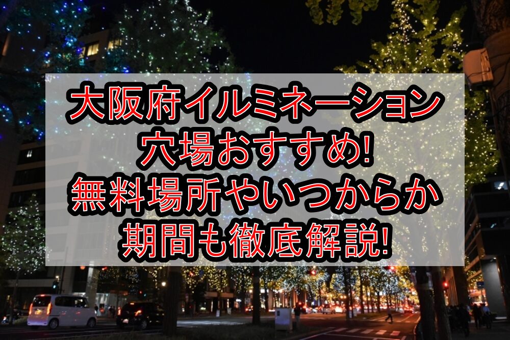 大阪府イルミネーション穴場おすすめ2023!無料場所やいつからか期間も徹底解説!