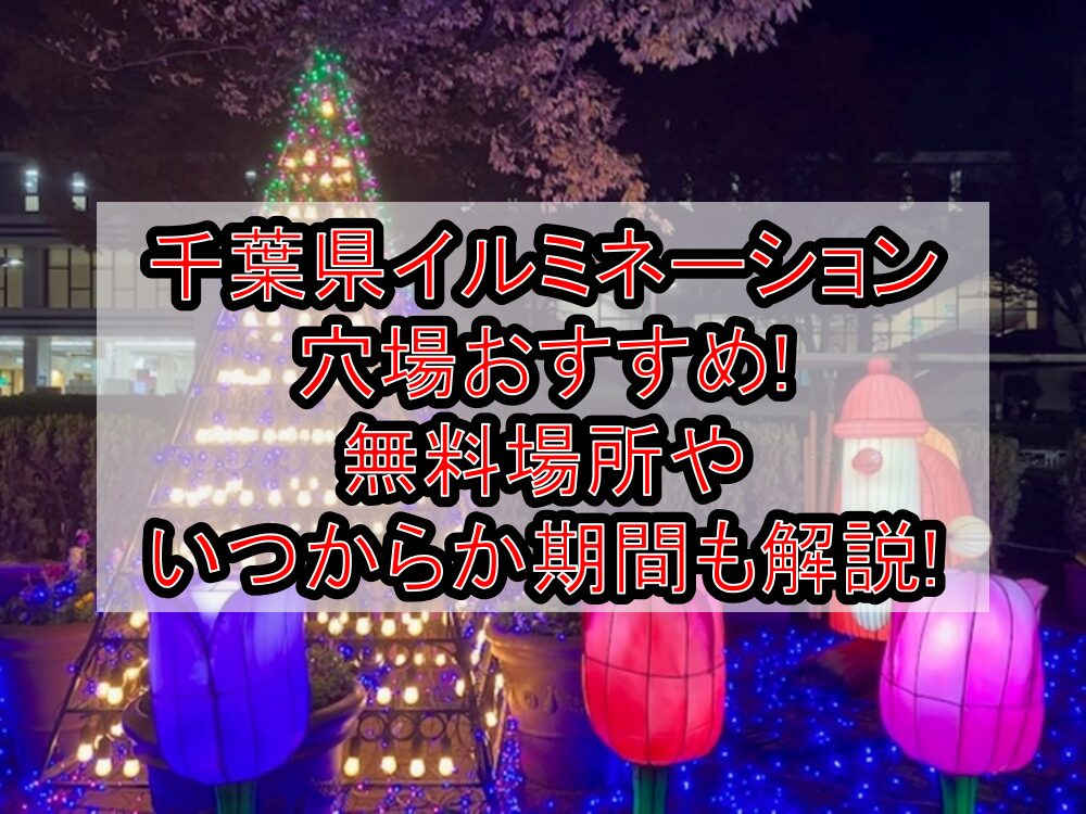千葉県イルミネーション穴場おすすめ2023-2024!無料場所やいつからか期間も徹底解説!