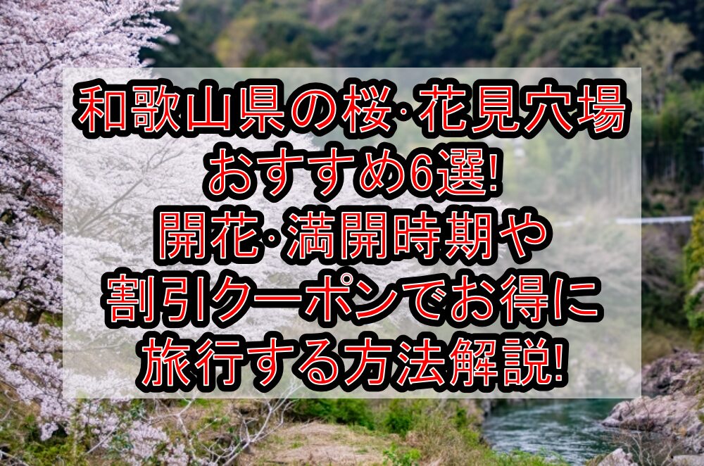 和歌山県の桜･花見穴場おすすめ6選!2025開花･満開時期や割引クーポンでお得に旅行する方法解説!