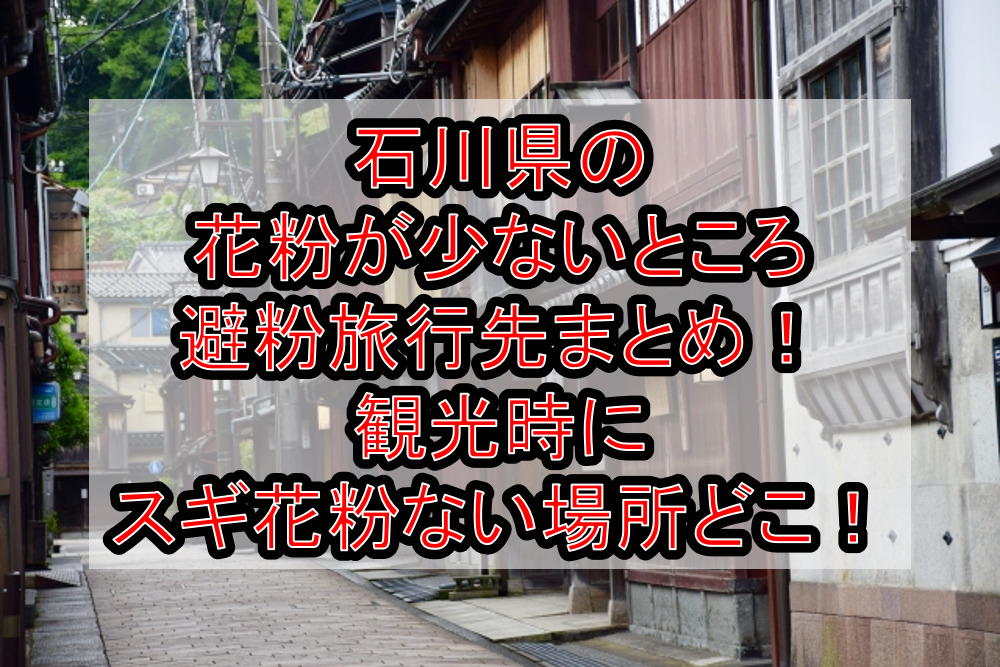 石川県の花粉が少ないところ・避粉旅行先まとめ!観光時にスギ花粉ない場所どこ!