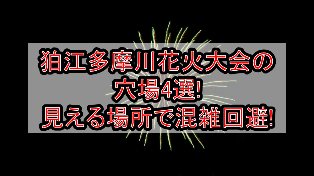 狛江多摩川花火大会2025の穴場4選!見える場所で混雑回避!