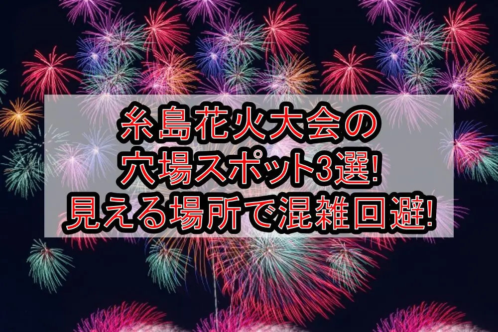 糸島花火大会2024の穴場スポット3選!見える場所で混雑回避!