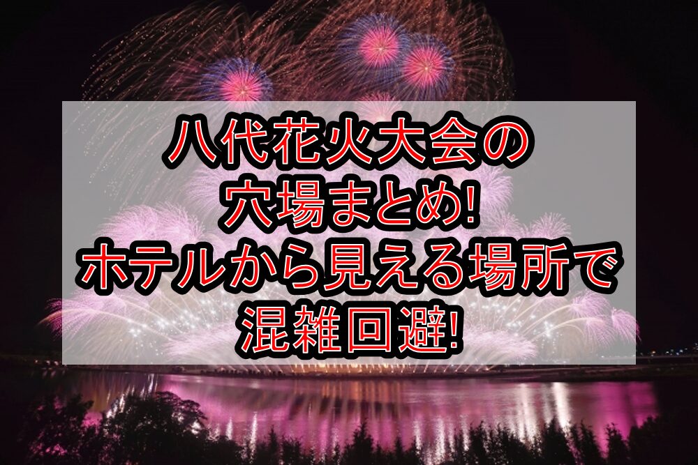 八代花火大会2025の穴場まとめ!ホテルから見える場所で混雑回避!