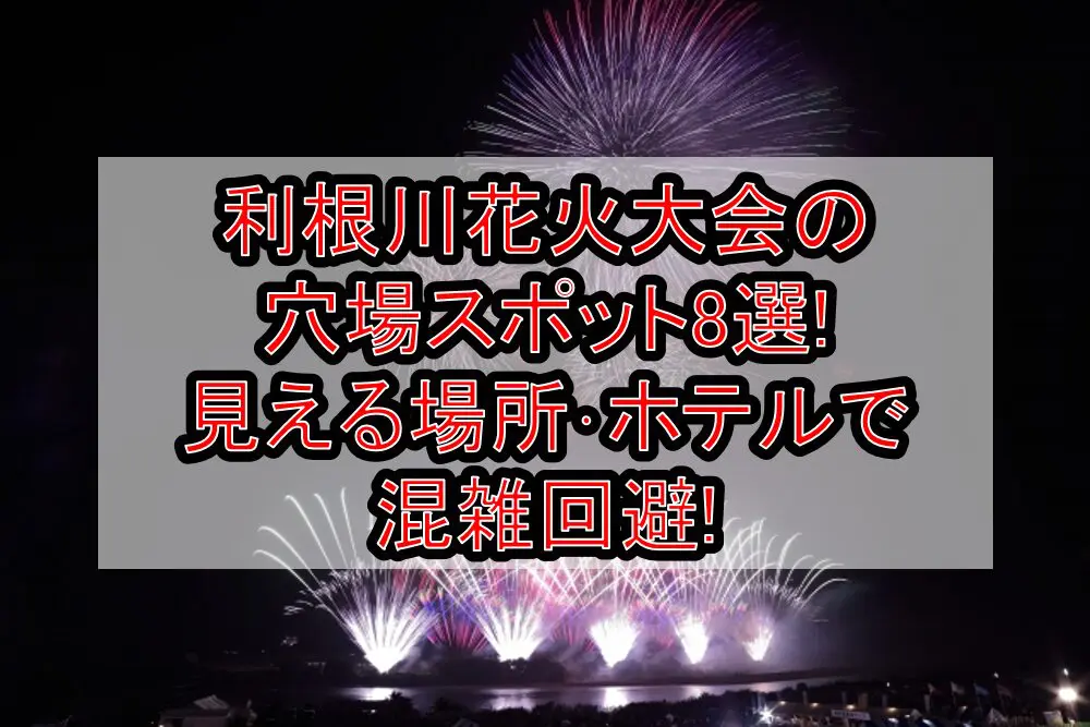 利根川花火大会2024の穴場スポット8選!見える場所･ホテルで混雑回避!