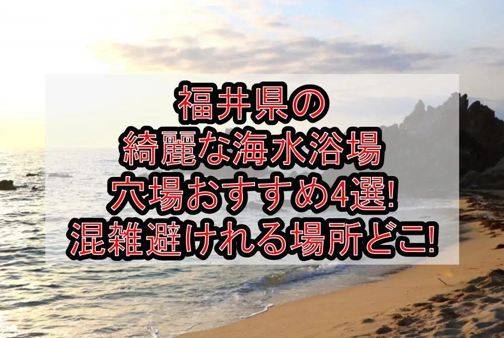 福井県の綺麗な海水浴場穴場おすすめ4選2024!混雑避けれる場所どこ!