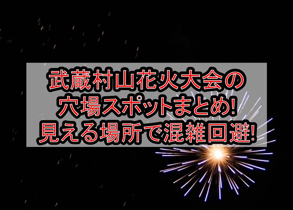 武蔵村山花火大会2025の穴場スポットまとめ!見える場所で混雑回避!