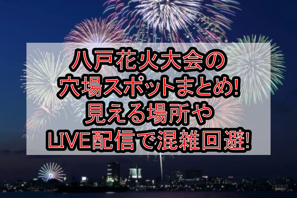 八戸花火大会2024の穴場スポットまとめ!見える場所やLIVE配信で混雑回避!