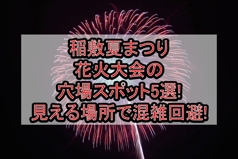 稲敷夏まつり花火大会2025の穴場スポット5選!見える場所で混雑回避!