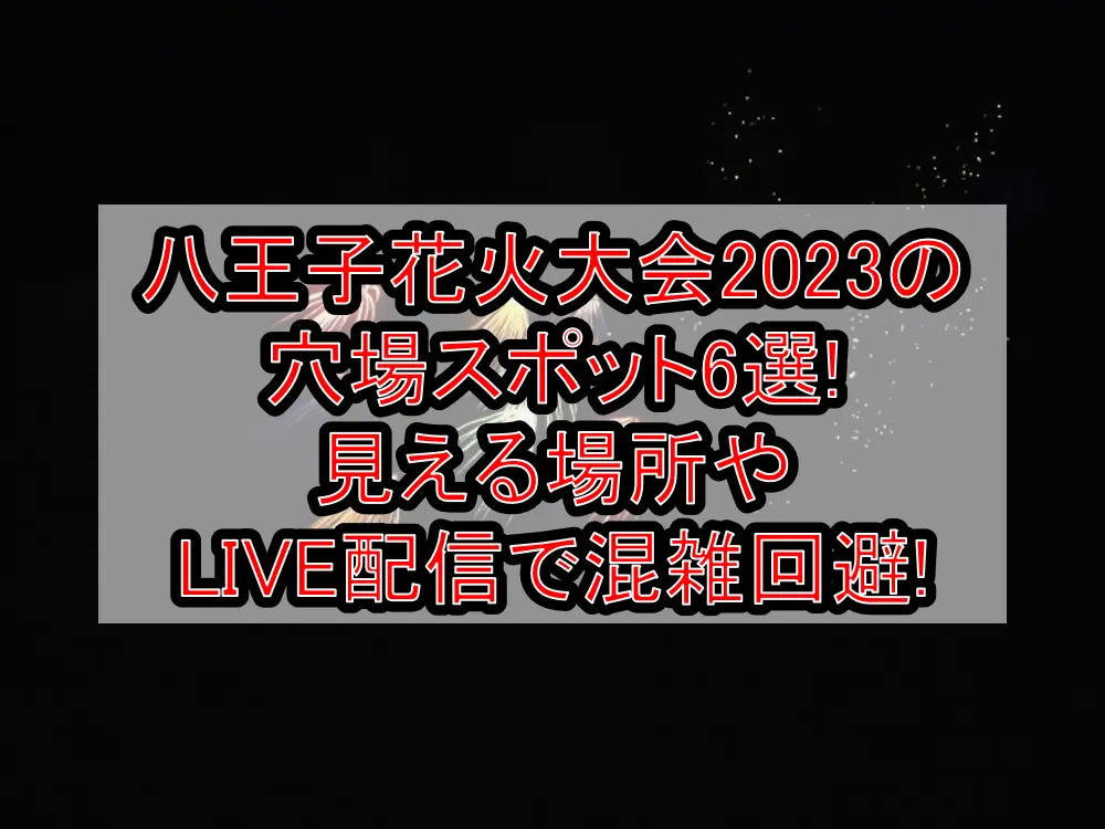 八王子花火大会2023の穴場スポット6選!見える場所やLIVE配信で混雑回避!