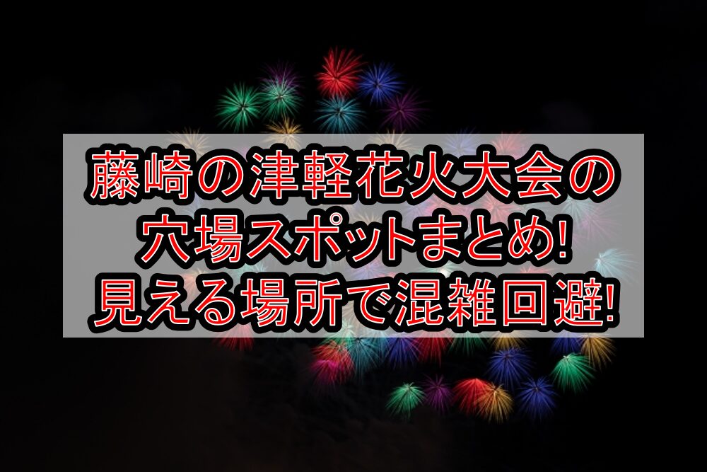 藤崎の津軽花火大会2025の穴場スポットまとめ!見える場所で混雑回避!