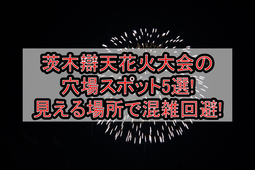 茨木辯天花火大会2025の穴場スポット5選!見える場所で混雑回避!