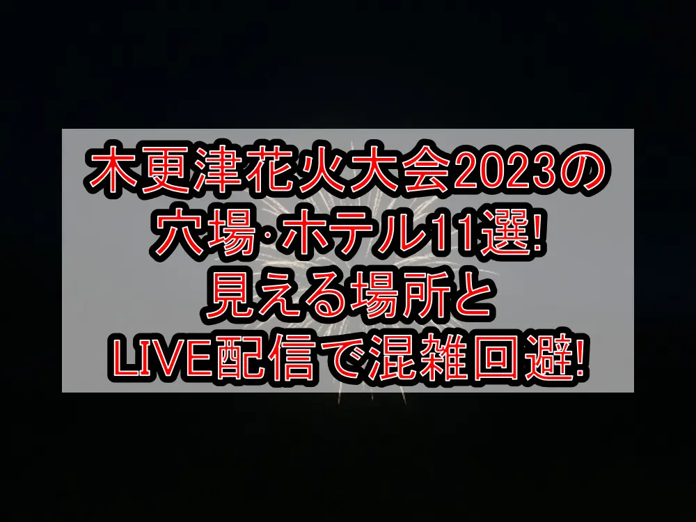 木更津花火大会2023の穴場･ホテル11選!見える場所とLIVE配信で混雑回避!