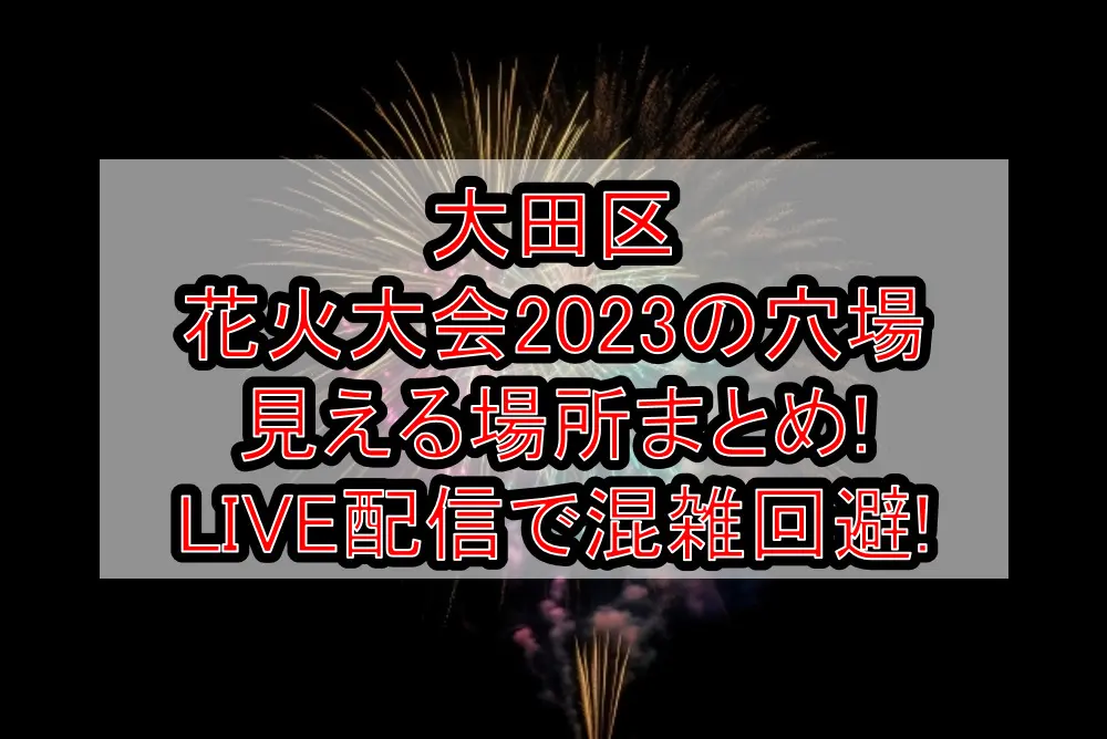 大田区花火大会2023の穴場･見える場所まとめ!LIVE配信で混雑回避!