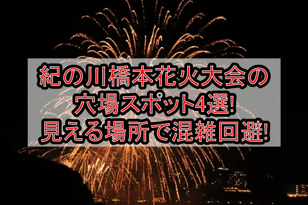 紀の川橋本花火大会2024の穴場スポット4選!見える場所で混雑回避!