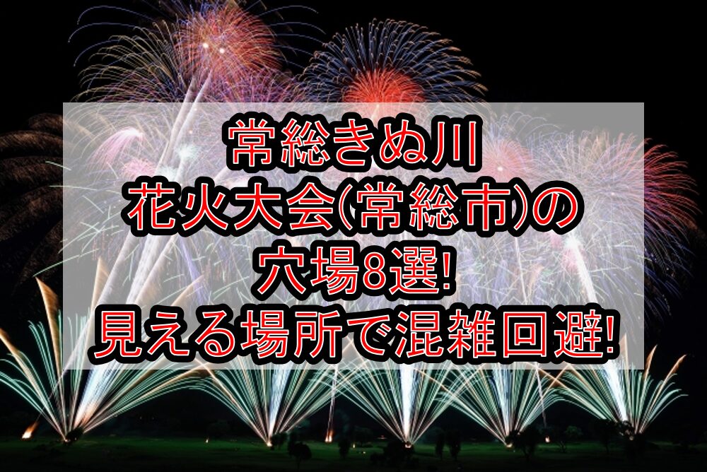 常総きぬ川花火大会(常総市)2025の穴場8選!見える場所で混雑回避!