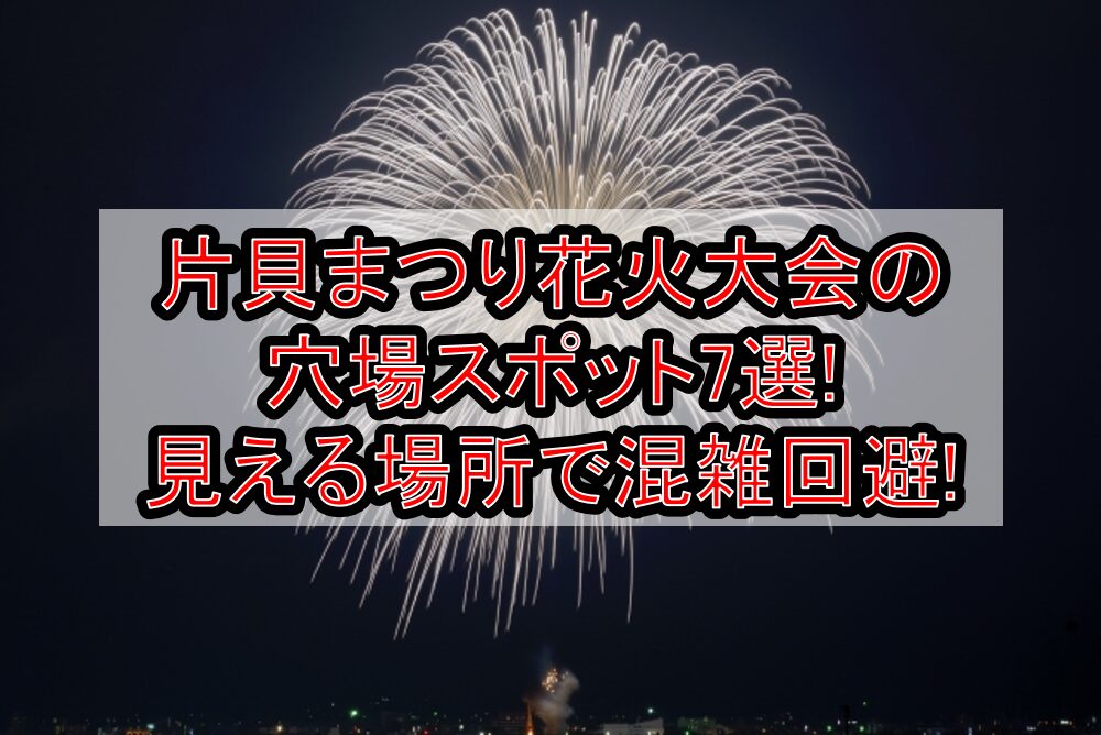 片貝まつり花火2023の穴場スポットまとめ!見える場所で混雑回避!
