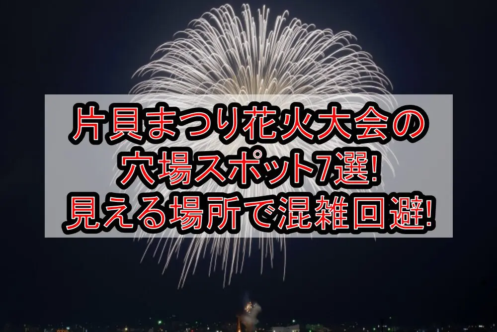 片貝まつり花火2023の穴場スポットまとめ!見える場所で混雑回避!