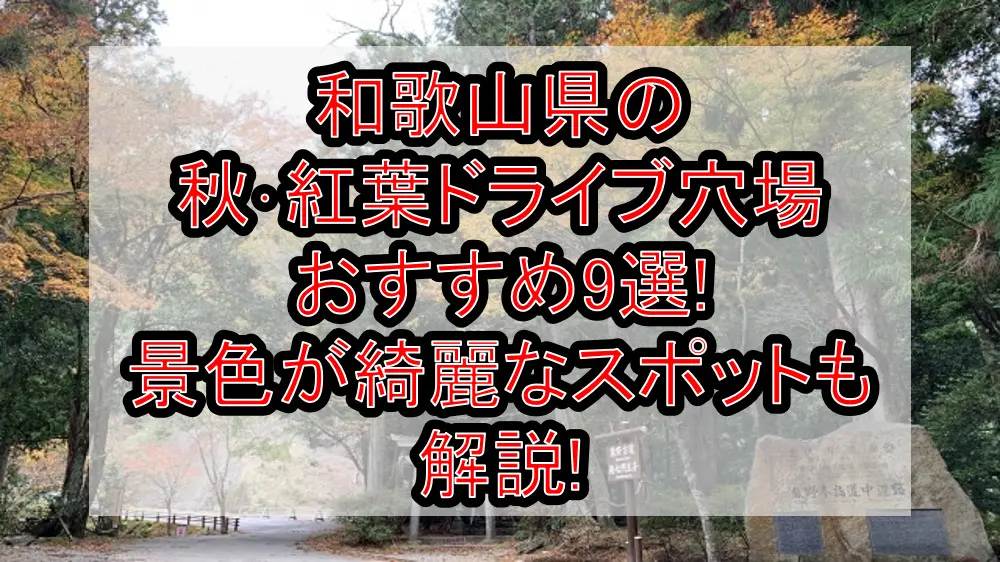 和歌山県の秋･紅葉ドライブ穴場おすすめ9選!景色が綺麗なスポットも解説!