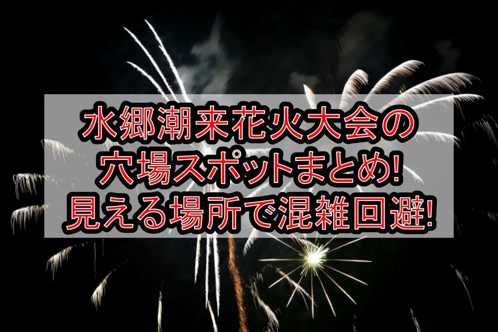 水郷潮来花火大会2024の穴場スポットまとめ!見える場所で混雑回避!