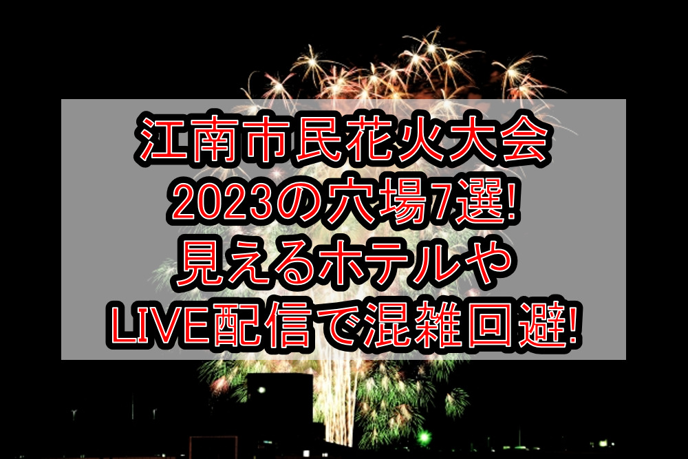 江南市民花火大会2023の穴場7選!見えるホテルやLIVE配信で混雑回避!