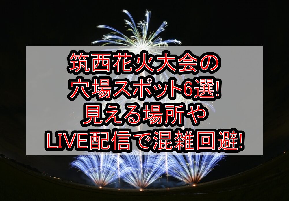 筑西花火大会花火大会2025の穴場スポット6選!見える場所やLIVE配信で混雑回避!